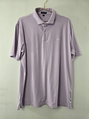 Peter Millar Crown Crafted Jersey Knit Short Sleeve Polo Golf Tennis Shirt Sz XL